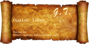Gyalai Tibor névjegykártya